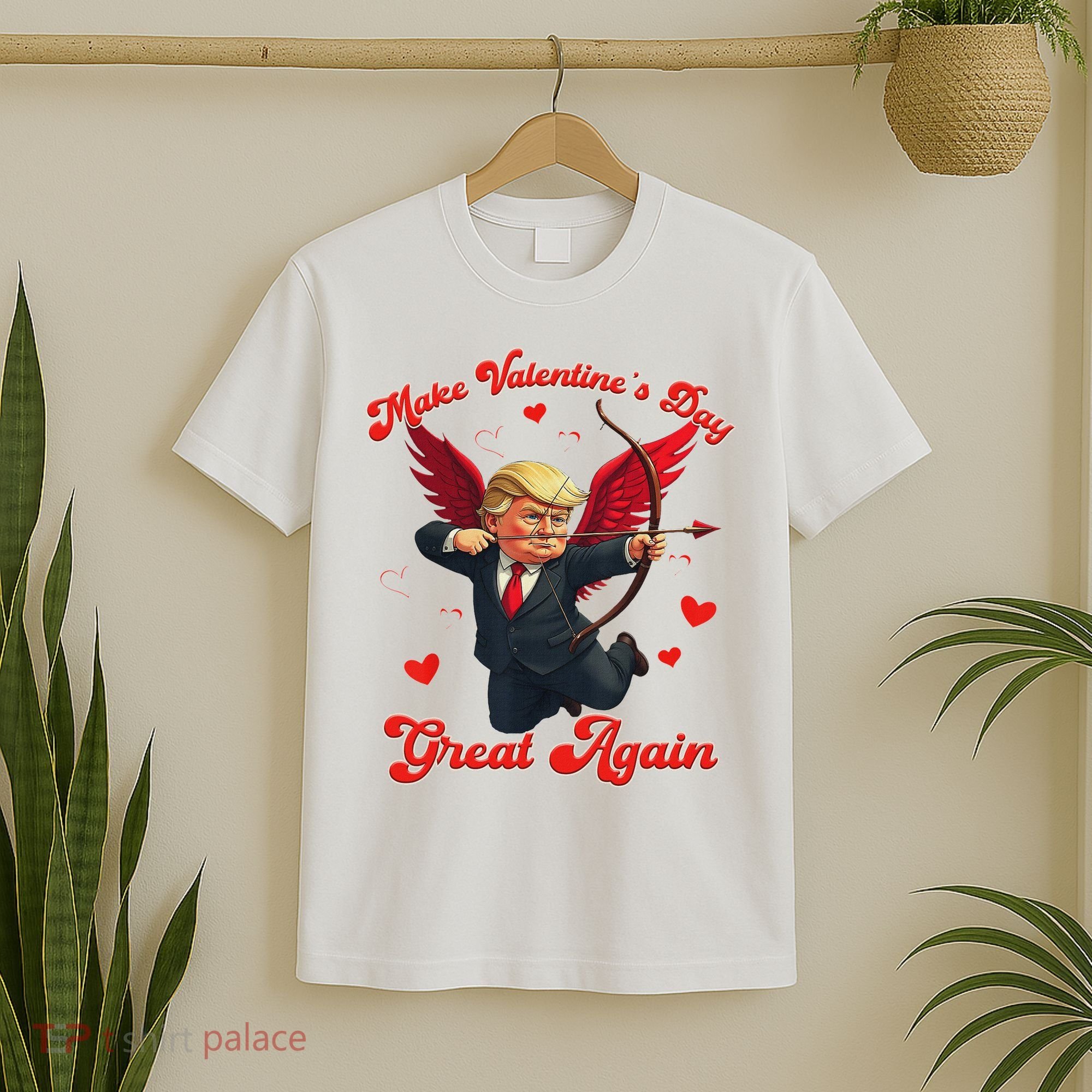 Make Valentine Day Great Again Funny Trump Lovers 2025 T-Shirt