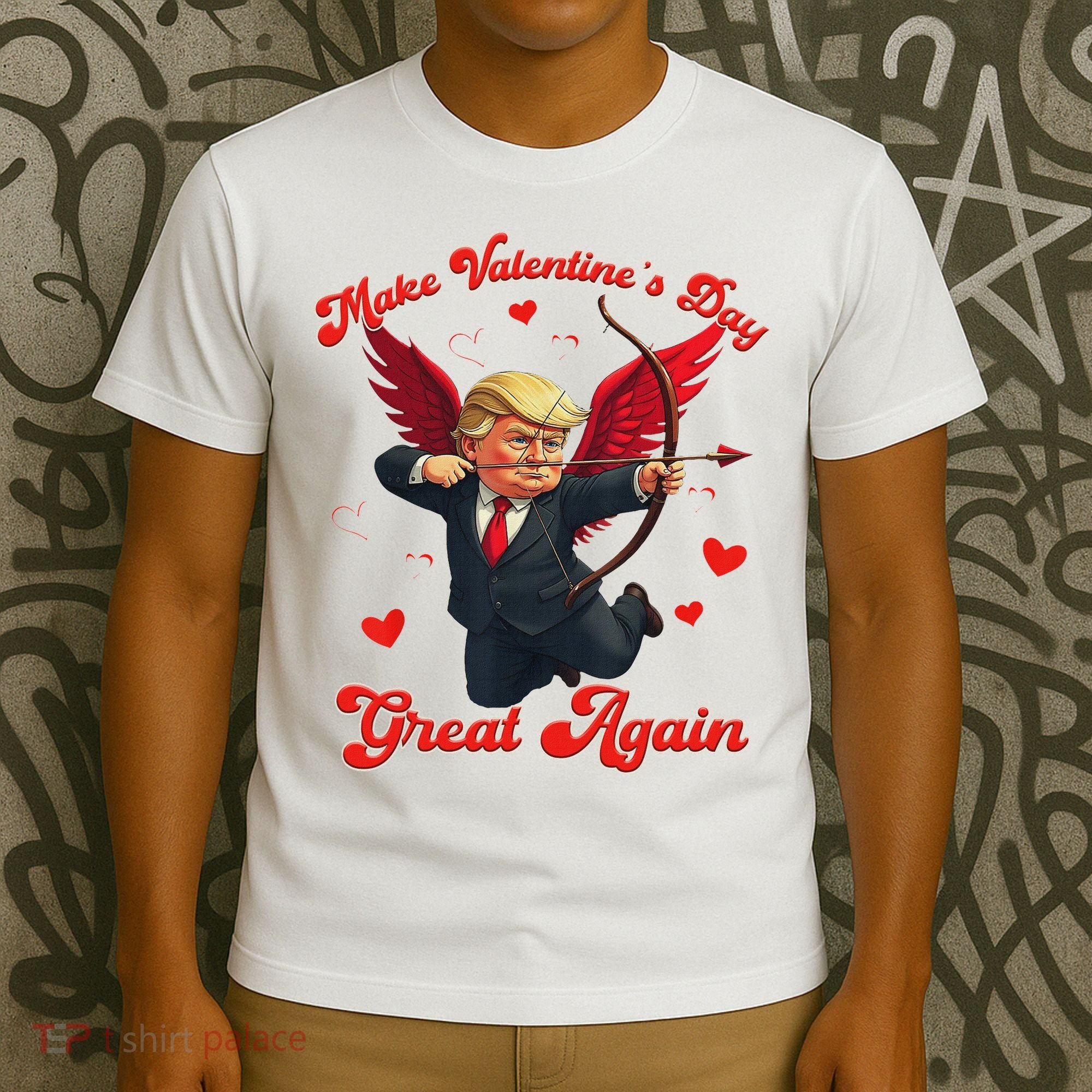 Make Valentine Day Great Again Funny Trump Lovers 2025 T-Shirt