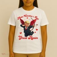 Make Valentine Day Great Again Funny Trump Lovers 2025 T-Shirt thumb 4