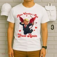 Make Valentine Day Great Again Funny Trump Lovers 2025 T-Shirt thumb 6