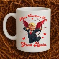Make Valentine Day Great Again Funny Trump Lovers 2025 Coffee Mug thumb 2