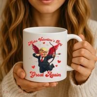 Make Valentine Day Great Again Funny Trump Lovers 2025 Coffee Mug thumb 3