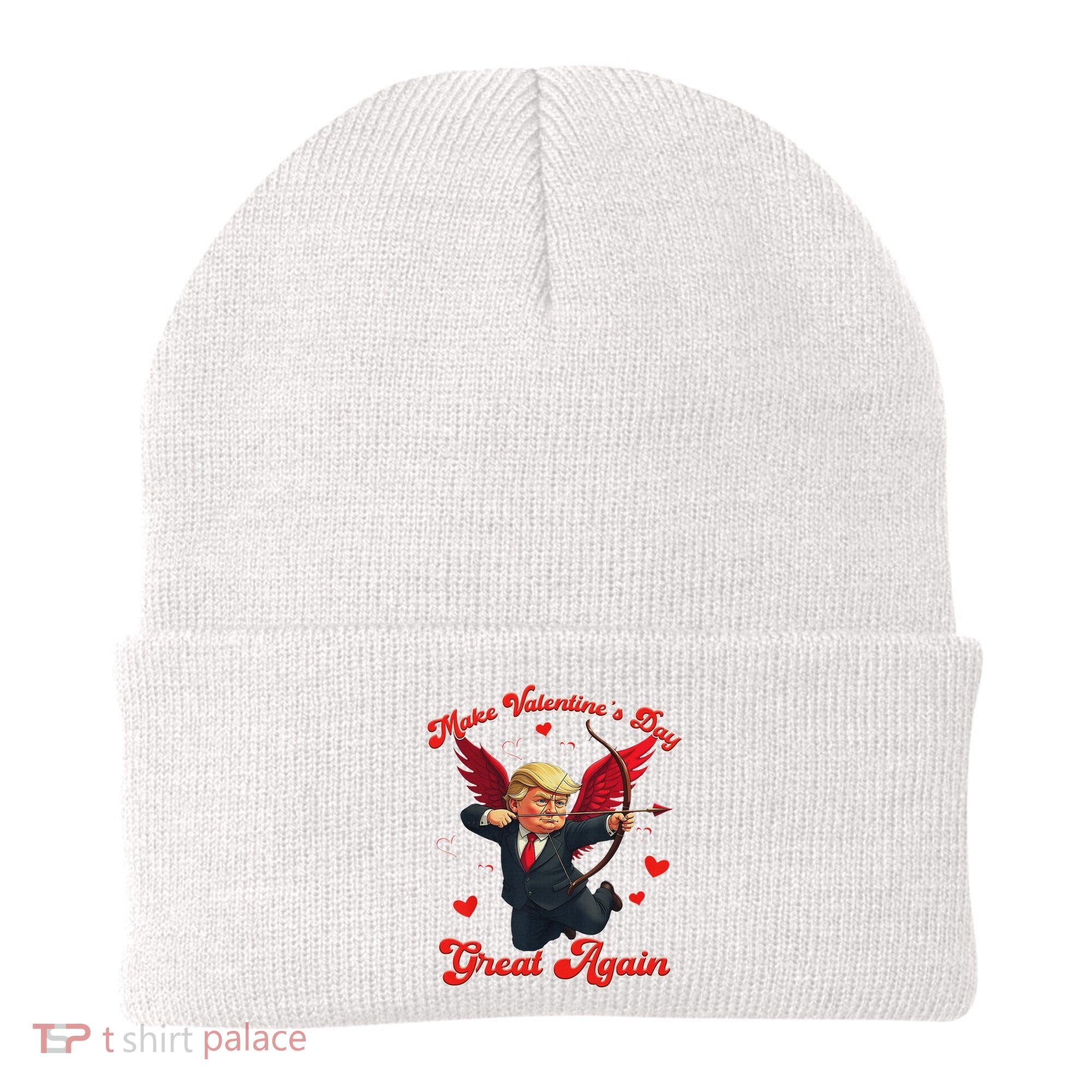 Make Valentine Day Great Again Funny Trump Lovers 2025 Beanie