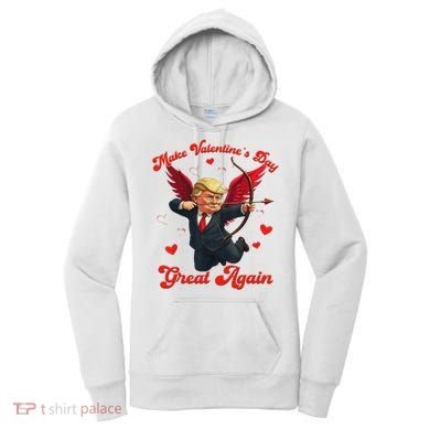 Make Valentine Day Great Again Funny Trump Lovers 2025 Women's Hoodie