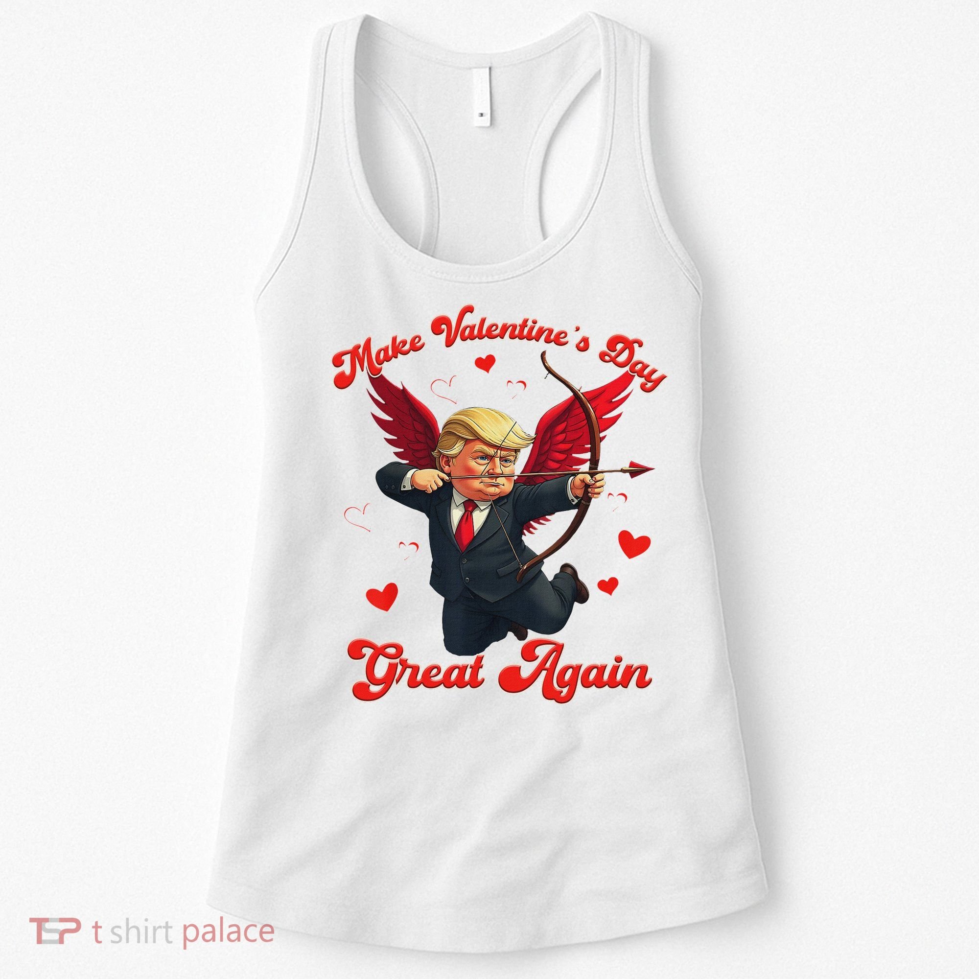 Make Valentine Day Great Again Funny Trump Lovers 2025 Women's Tank Top