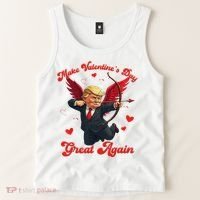Make Valentine Day Great Again Funny Trump Lovers 2025 Tank Top thumb 2
