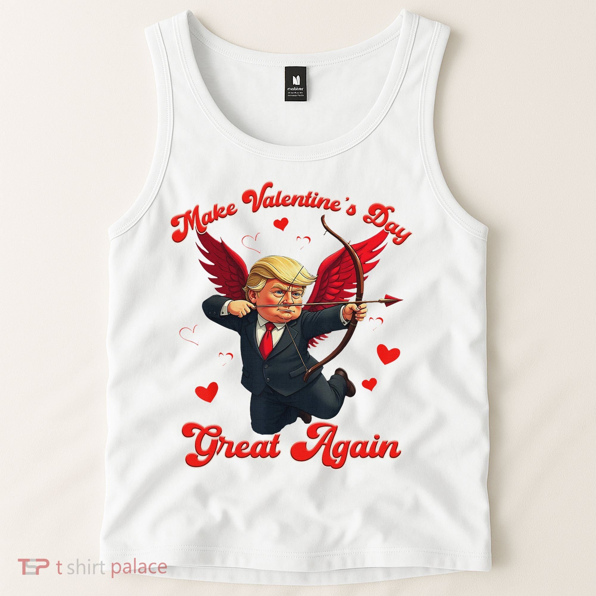 Make Valentine Day Great Again Funny Trump Lovers 2025 Tank Top