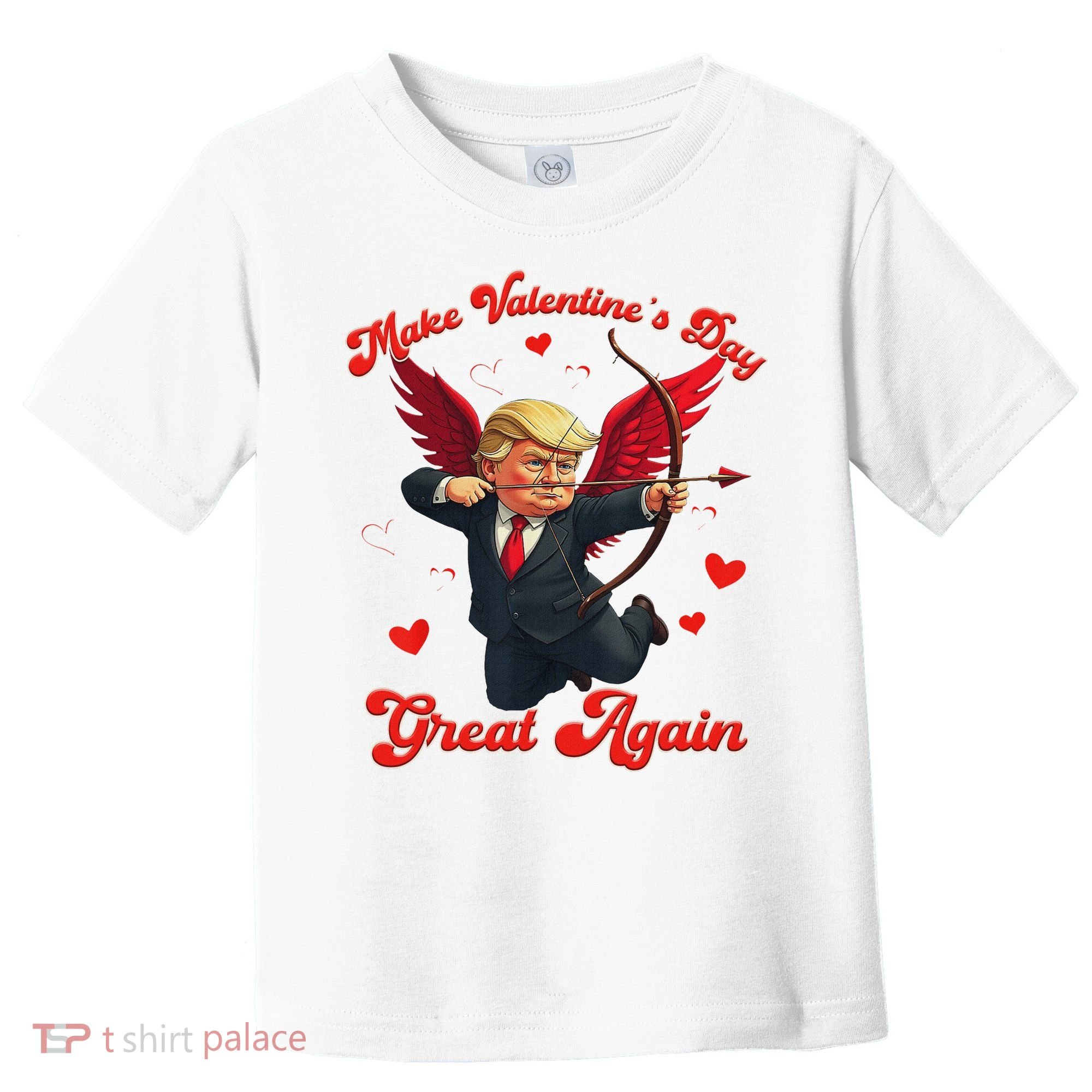 Make Valentine Day Great Again Funny Trump Lovers 2025 Toddler T-Shirt