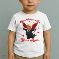 Make Valentine Day Great Again Funny Trump Lovers 2025 Toddler T-Shirt thumb 2