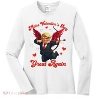 Make Valentine Day Great Again Funny Trump Lovers 2025 Women's Long Sleeve Shirt thumb 0
