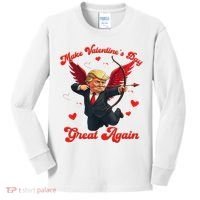 Make Valentine Day Great Again Funny Trump Lovers 2025 Kids Long Sleeve Shirt thumb 0