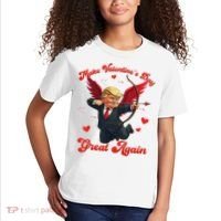 Make Valentine Day Great Again Funny Trump Lovers 2025 Kids T-Shirt thumb 2