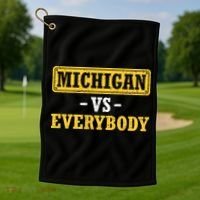 Michigan Vs Everybody Champions Golf Towel thumb 1