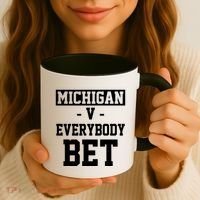 Michigan V Everybody Bet Football Fan Coffee Mug thumb 3