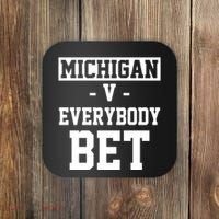 Michigan V Everybody Bet Football Fan Coaster thumb 0