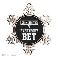 Michigan V Everybody Bet Football Fan Ornament thumb 0