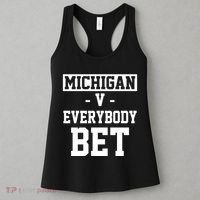 Michigan V Everybody Bet Football Fan Women's Tank Top thumb 3