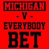 Michigan V Everybody Bet Football Fan Santa Hat thumb 1