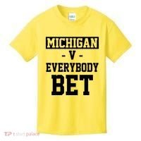 Michigan V Everybody Bet Football Fan Kids T-Shirt thumb 0