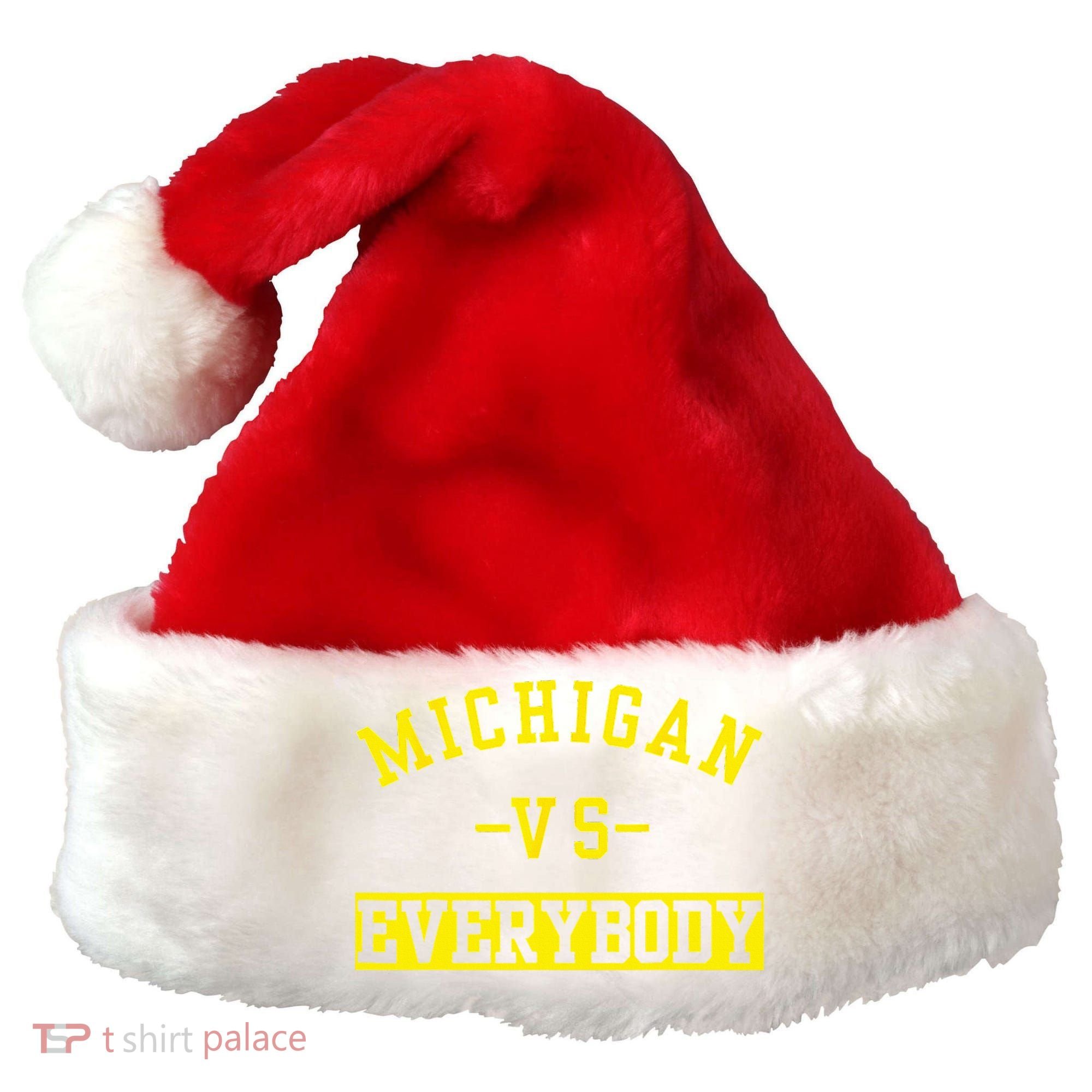 Michigan vs Eeverything  everybody  Santa Hat