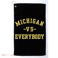 Michigan vs Everyone Everybody  Golf Towel thumb 0