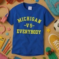 Michigan vs Everyone Everybody  Kids T-Shirt thumb 3
