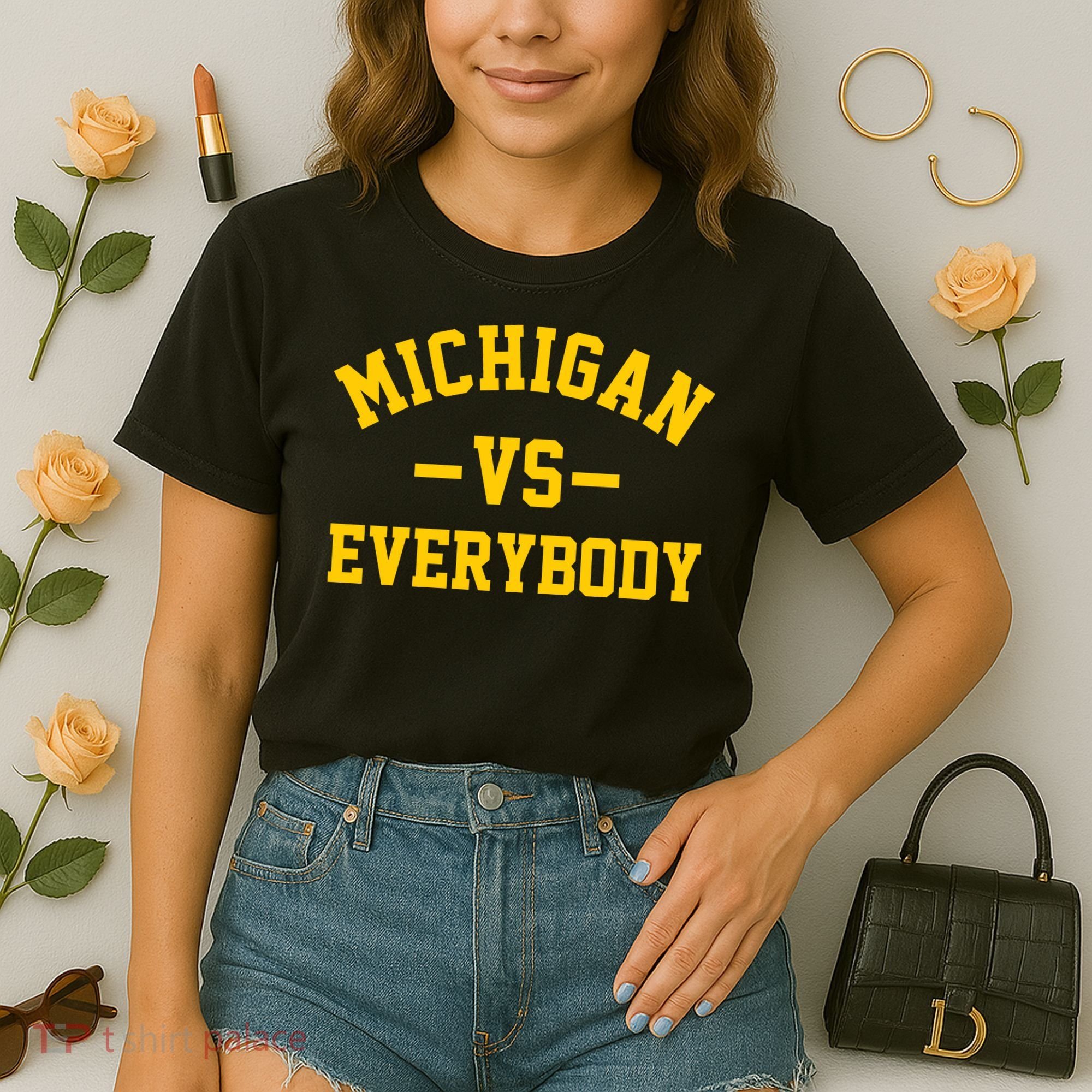 Michigan Vs Everyone Everybody Quote Comfort Colors Boxy T-Shirt