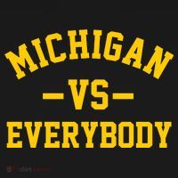 Michigan Vs Everyone Everybody Quote Backpack thumb 2