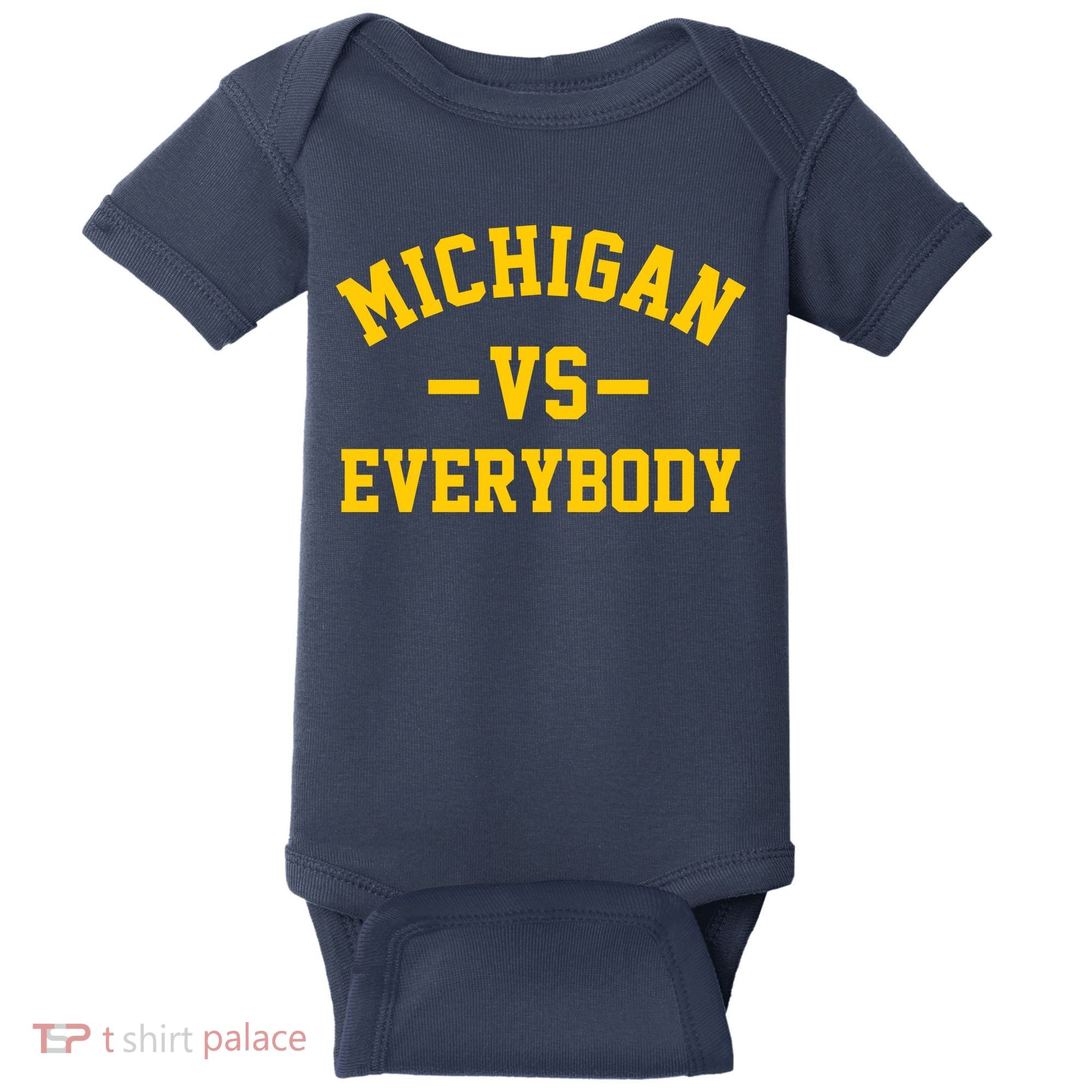 Michigan Vs Everyone Everybody Quote Baby Bodysuit