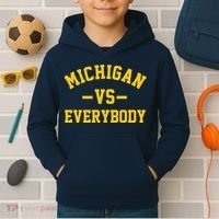 Michigan Vs Everyone Everybody Quote Kids Hoodie thumb 2