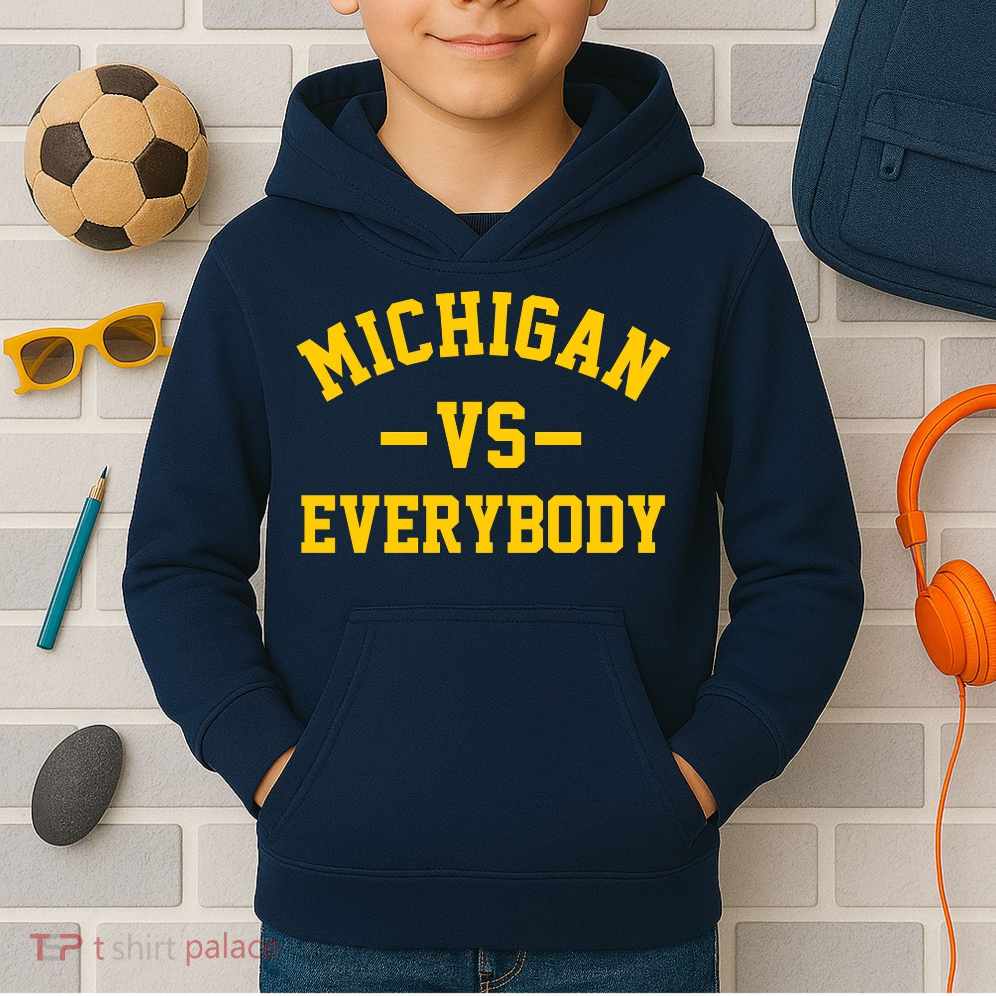 Michigan Vs Everyone Everybody Quote Kids Hoodie