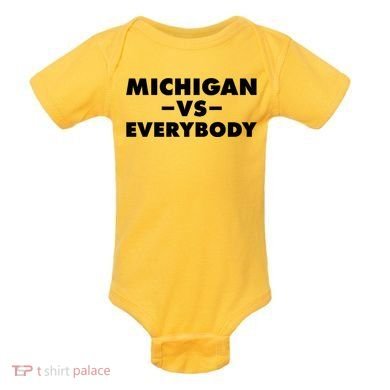 Michigan Versus Everybody Baby Bodysuit