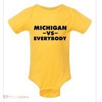 Michigan Versus Everybody Baby Bodysuit thumb 0