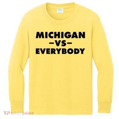 Michigan Versus Everybody Kids Long Sleeve Shirt