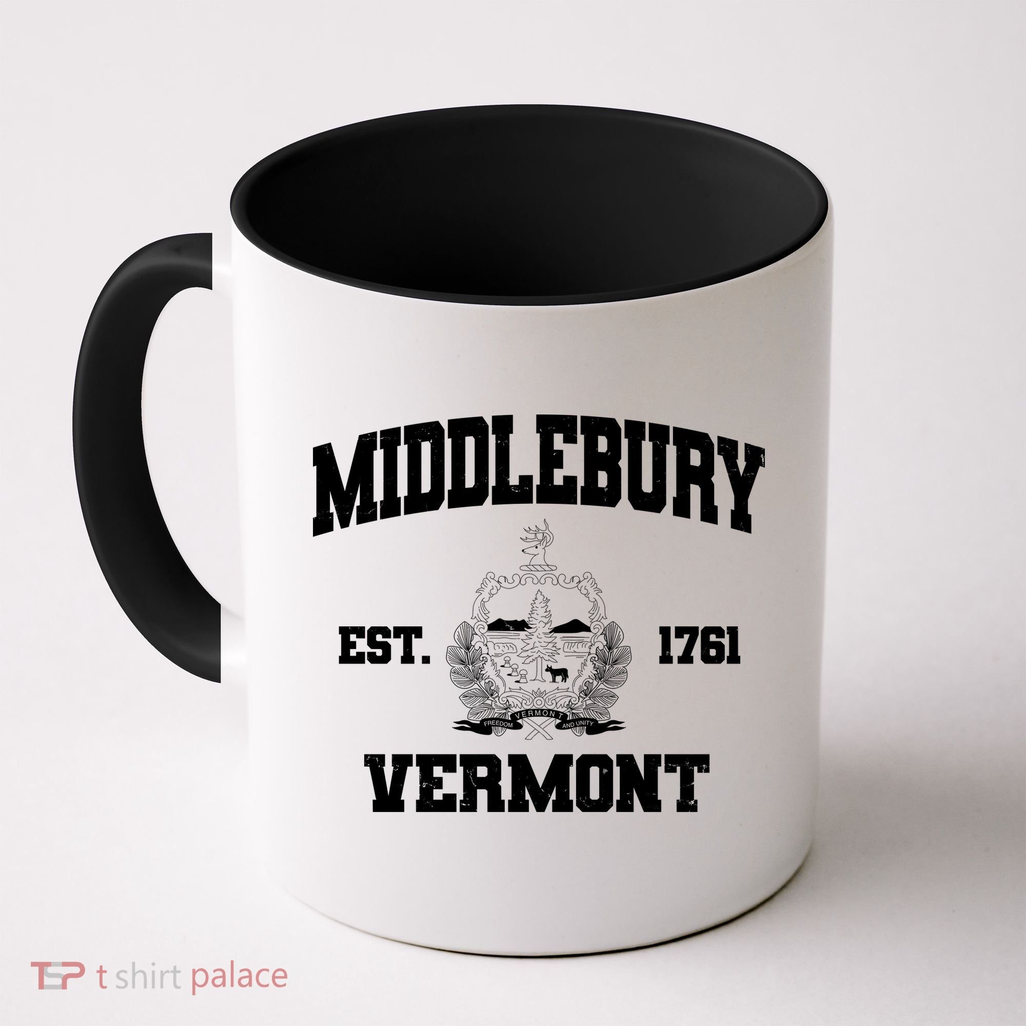Middlebury Vermont Est 1761 Varsity Logo Coffee Mug