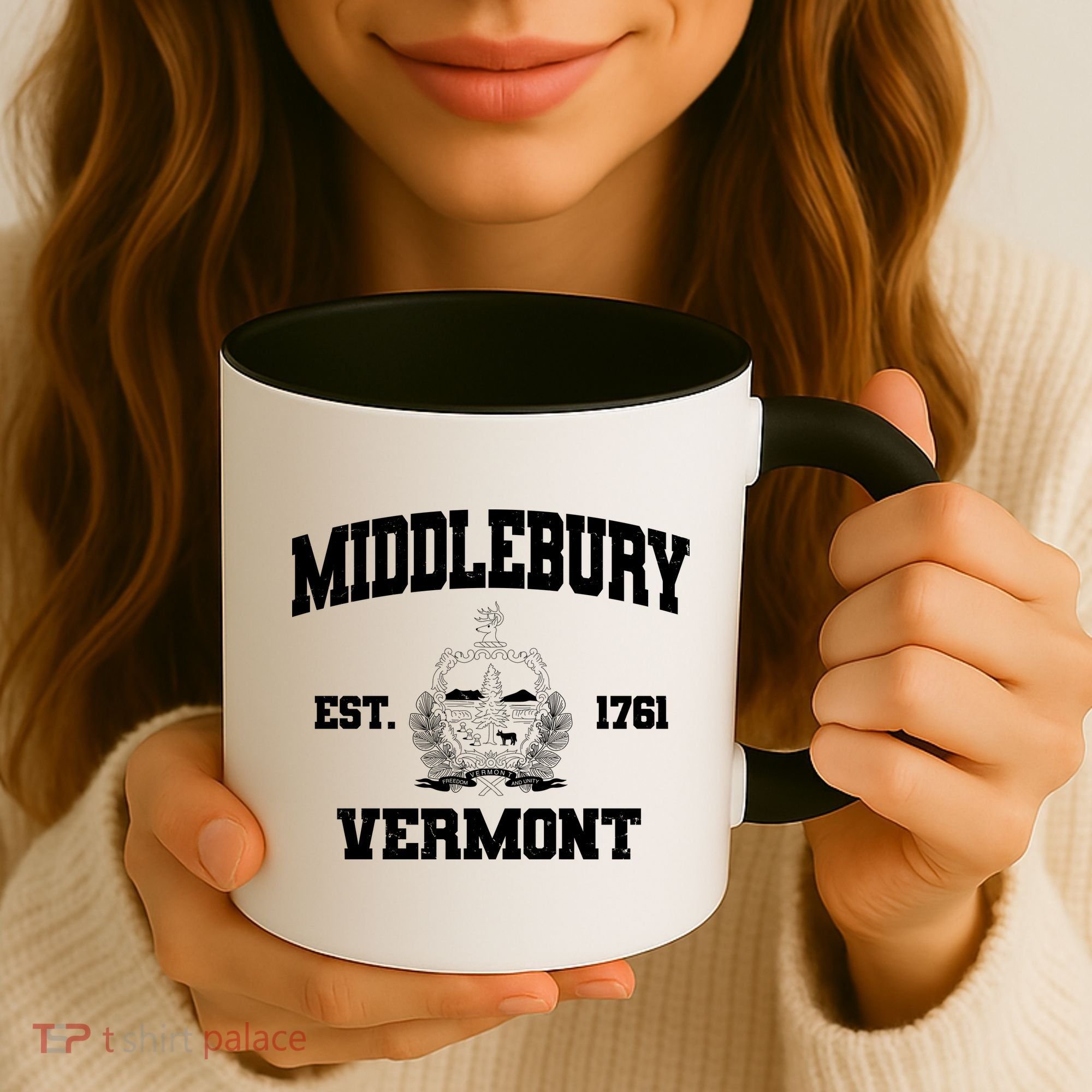 Middlebury Vermont Est 1761 Varsity Logo Coffee Mug