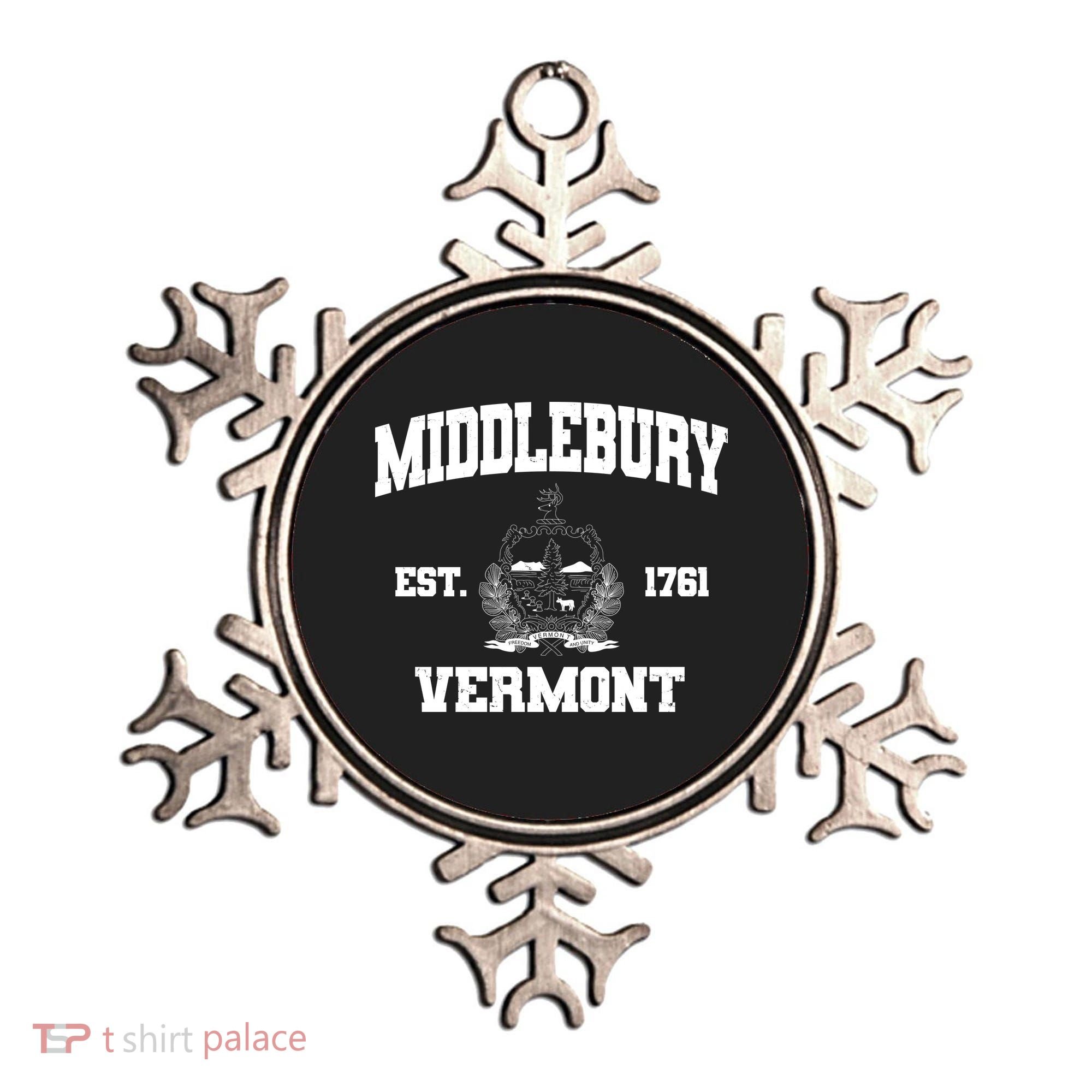 Middlebury Vermont Est 1761 Varsity Logo Ornament