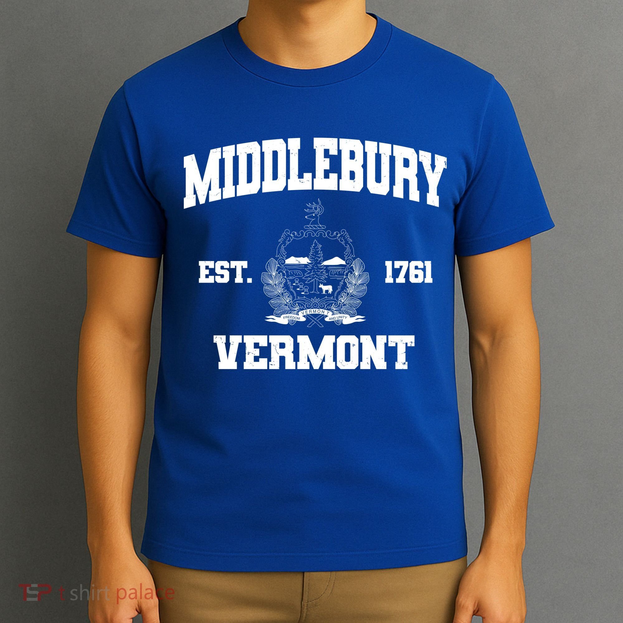 Middlebury Vermont Est 1761 Varsity Logo T-Shirt