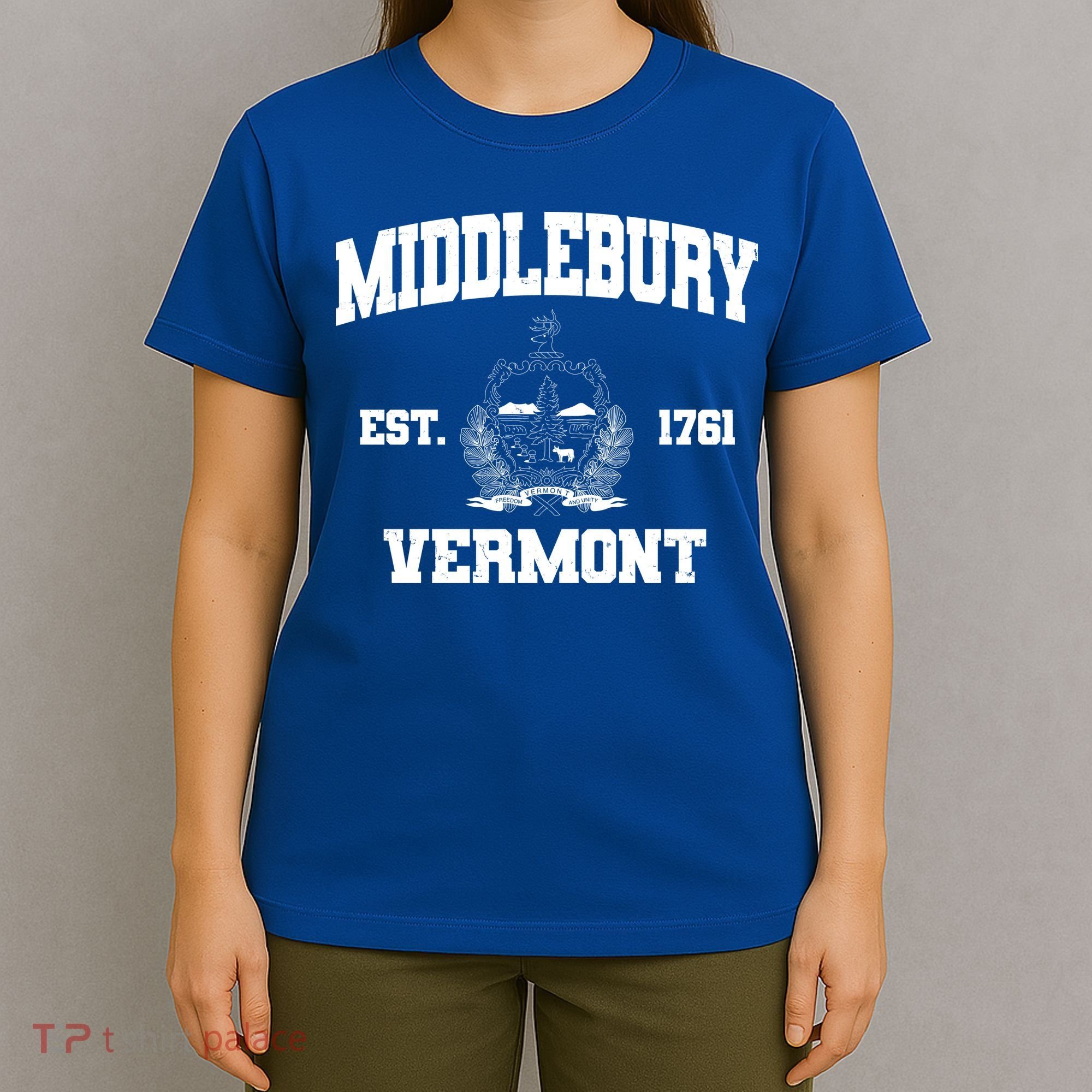 Middlebury Vermont Est 1761 Varsity Logo T-Shirt