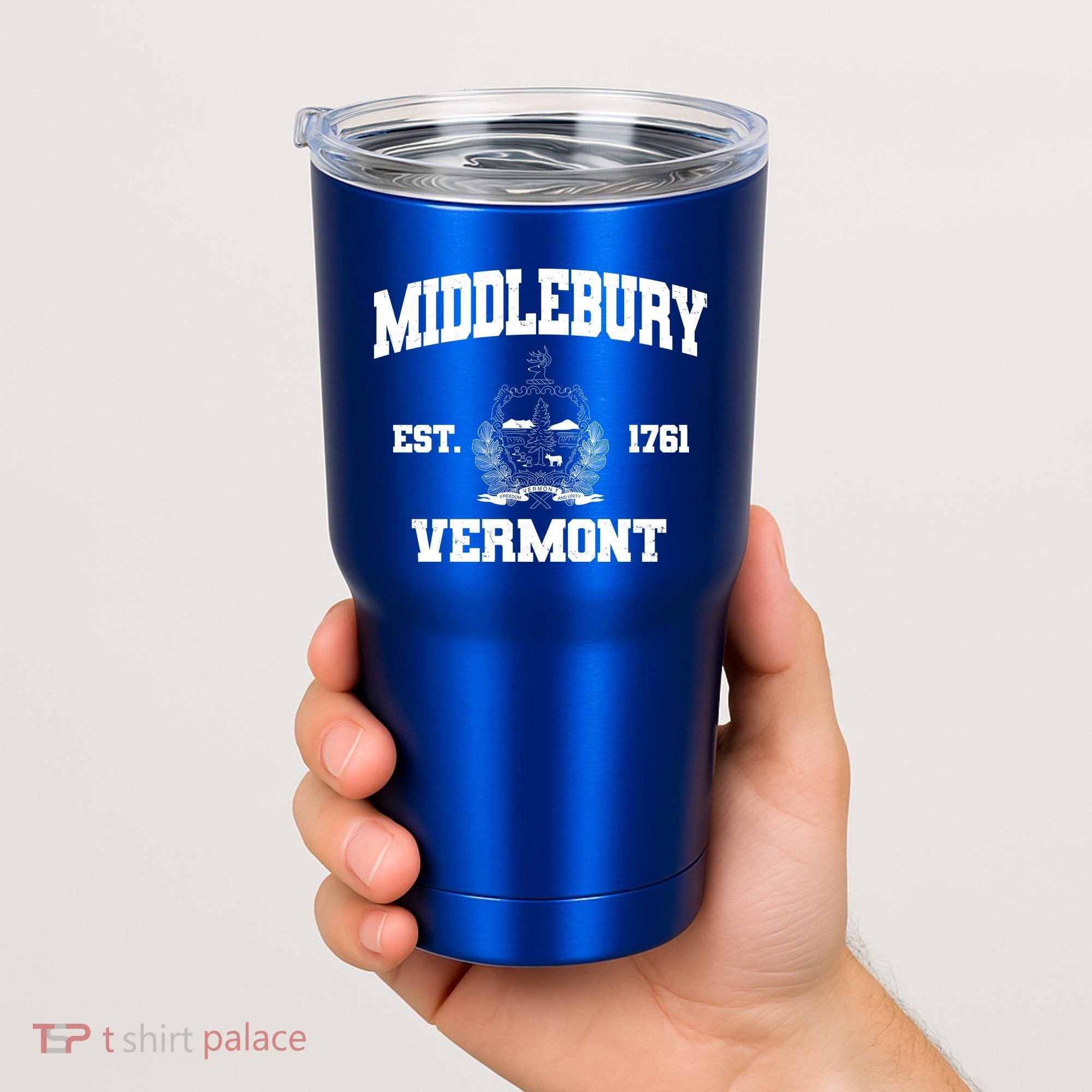 Middlebury Vermont Est 1761 Varsity Logo Tumbler