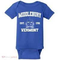 Middlebury Vermont Est 1761 Varsity Logo Baby Bodysuit thumb 0