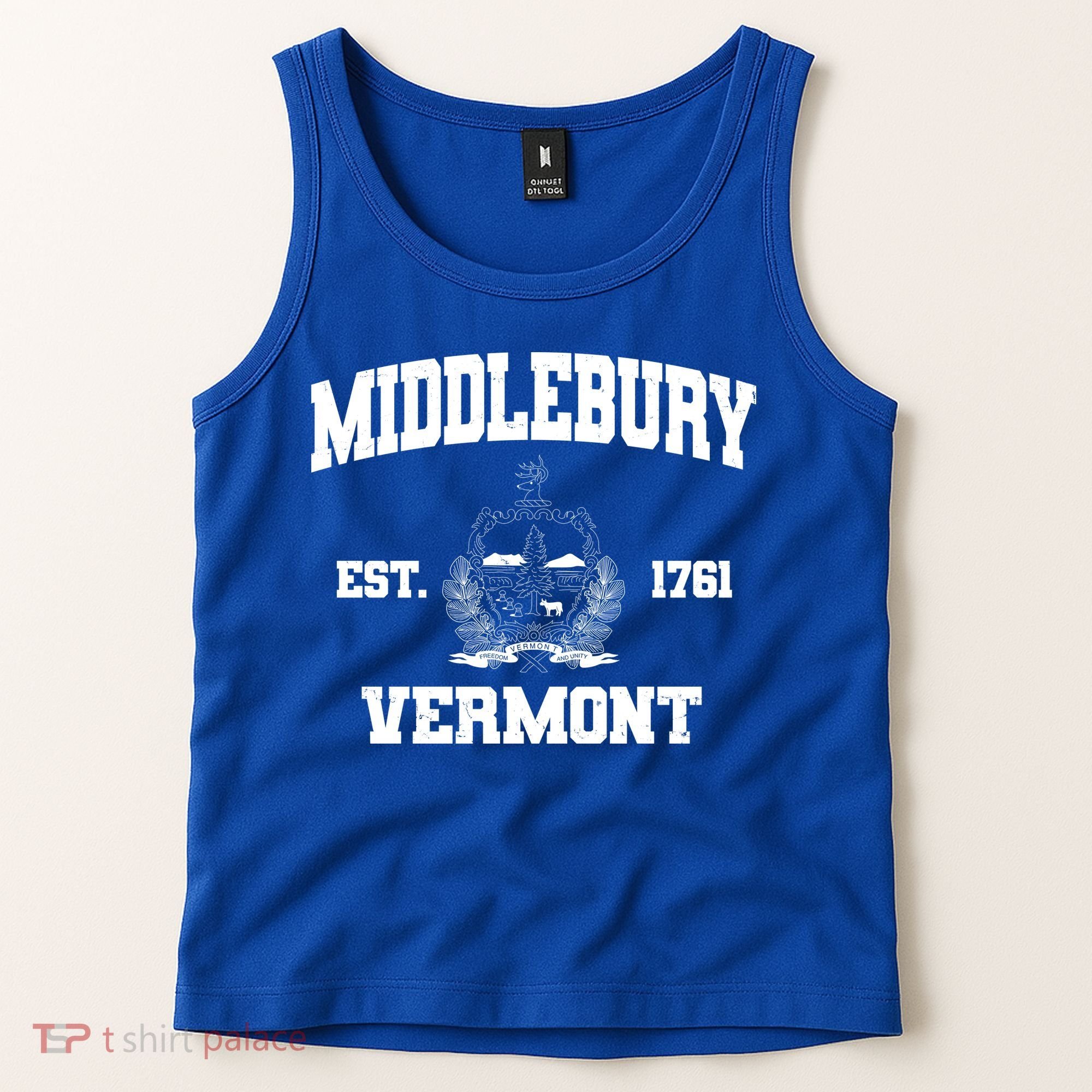 Middlebury Vermont Est 1761 Varsity Logo Tank Top