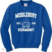 Middlebury Vermont Est 1761 Varsity Logo Kids Sweatshirt thumb 0