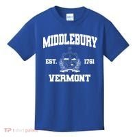 Middlebury Vermont Est 1761 Varsity Logo Kids T-Shirt thumb 0