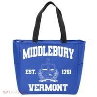 Middlebury Vermont Est 1761 Varsity Logo Tote Bag thumb 0
