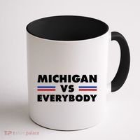 Michigan Vs Everybody Retro Coffee Mug thumb 1