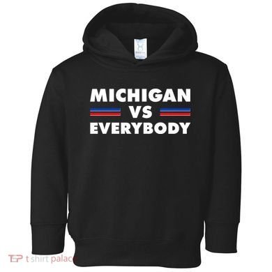 Michigan Vs Everybody Retro Toddler Hoodie