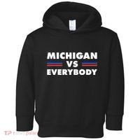 Michigan Vs Everybody Retro Toddler Hoodie thumb 0