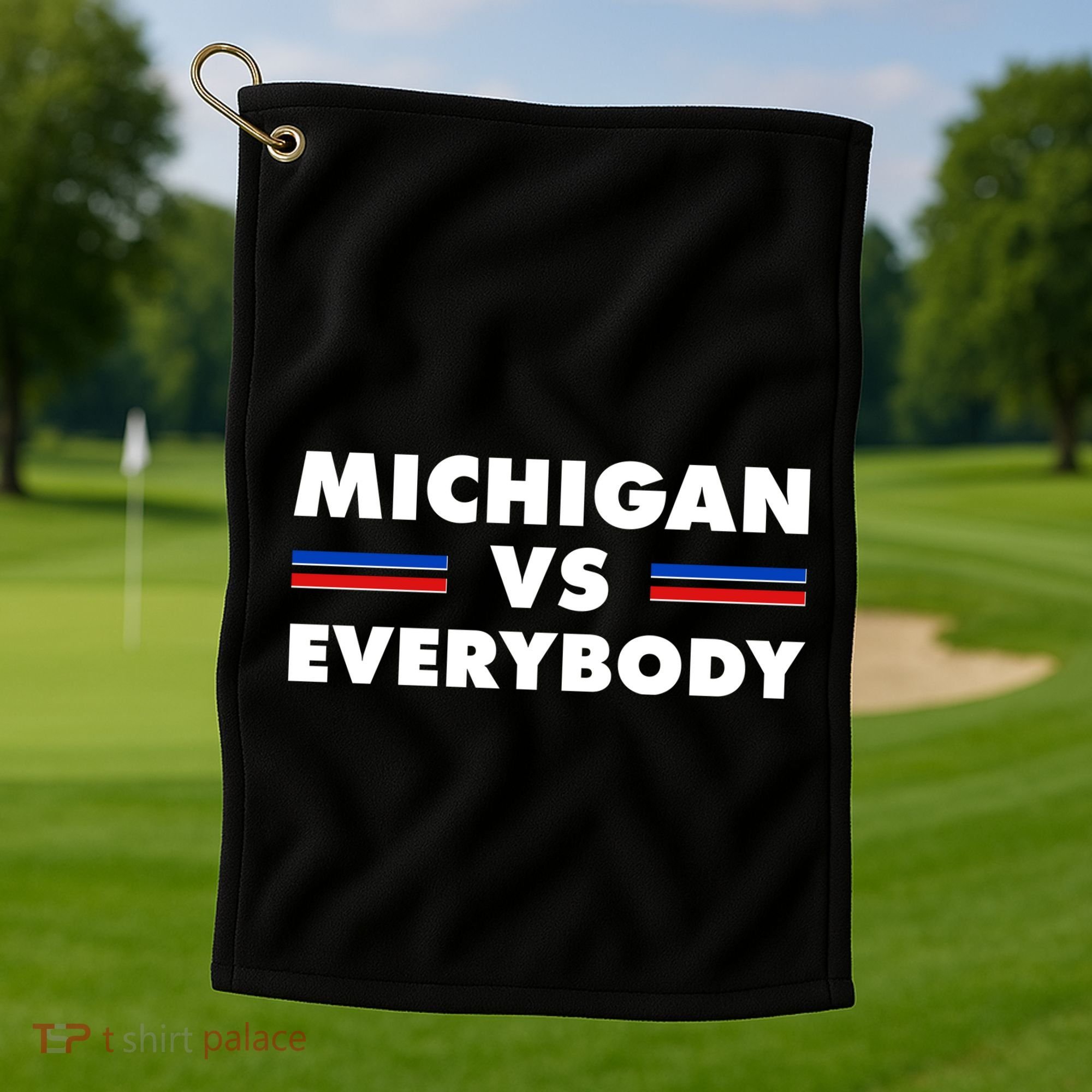 Michigan Vs Everybody Retro Golf Towel