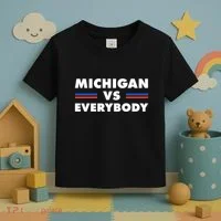 Michigan Vs Everybody Retro Toddler T-Shirt thumb 3